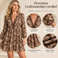 🌸 Romantic Vintage Vibe, Flattering Neckline | Women's Vintage Floral Print Long Sleeve V-Neck Dress