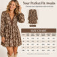 🌸 Romantic Vintage Vibe, Flattering Neckline | Women's Vintage Floral Print Long Sleeve V-Neck Dress