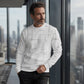 Men's Casual Crewneck Line Print Sweatshirt