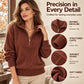 🧶 Clean Solid Look, Easy Layered Comfort | Women's Casual Solid Color Half-Zip Sweater