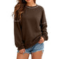 ✨ Women's Minimalist Crewneck Sweatshirt: Soft Touch & Contrast Stitching 🍂