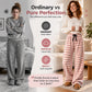 ☁️ Plush Softness, Leg-Elongating Silhouette | Women's Double-Sided Plush Striped Wide-Leg Pants