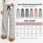 ☁️ Plush Softness, Leg-Elongating Silhouette | Women's Double-Sided Plush Striped Wide-Leg Pants