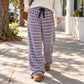 ☁️ Plush Softness, Leg-Elongating Silhouette | Women's Double-Sided Plush Striped Wide-Leg Pants