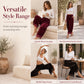 Women's Velvet Wide Leg Pants with Lace Trim