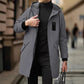 ✨ Men's Mid-Length Hooded Trench: Weather-Ready & Streamlined 🏙️