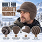 🧢 Cozy Ear Coverage, Structured Brim Detail | Men's Winter Knit Beanie Hat with Brim & Ear Flaps