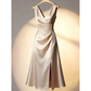 👗 Flattering Neckline, Sculpted Silhouette | Women's V-neck Sleeveless Fitted Dress
