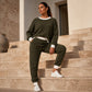 Women's Casual Waffle Knit 2-Piece Set
