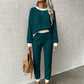 Women's Casual Waffle Knit 2-Piece Set