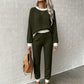 Women's Casual Waffle Knit 2-Piece Set
