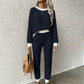 Women's Casual Waffle Knit 2-Piece Set