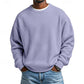 ✨ Men's Waffle Knit Crewneck Sweatshirt: Soft Touch & Ribbed Trims 🍂