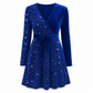 Sexy Women's V-Neck Asymmetrical Hem Sequin Dress – Glamorous & Party-Ready