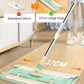 🔥Hot Sale 50% OFF⏳Flat Mop with Stainless Steel Handle with Reusable Washable Mop Cloths
